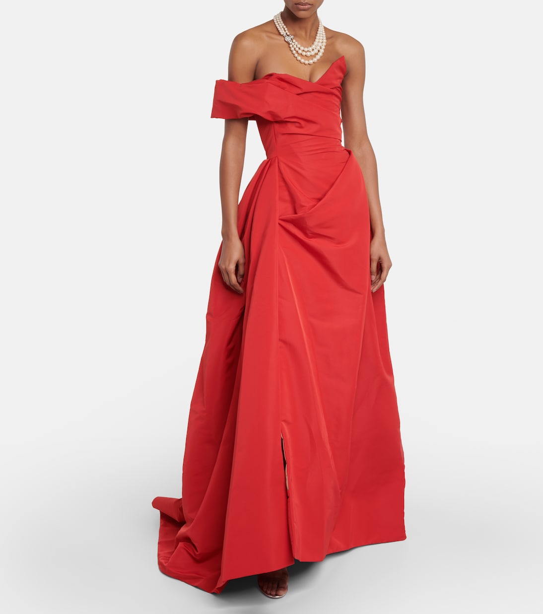 Draped off-shoulder satin gown | Vivienne Westwood