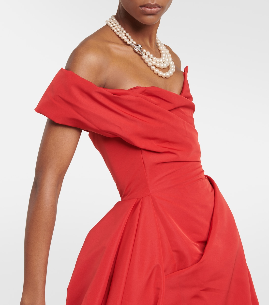 Draped off-shoulder satin gown | Vivienne Westwood