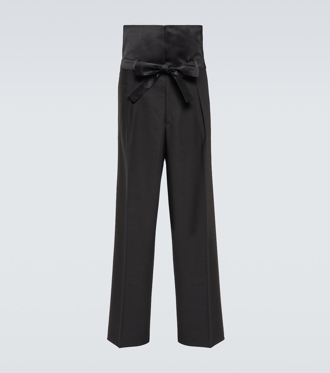 Gerade High-Rise-Hose aus Wolle | Wales Bonner