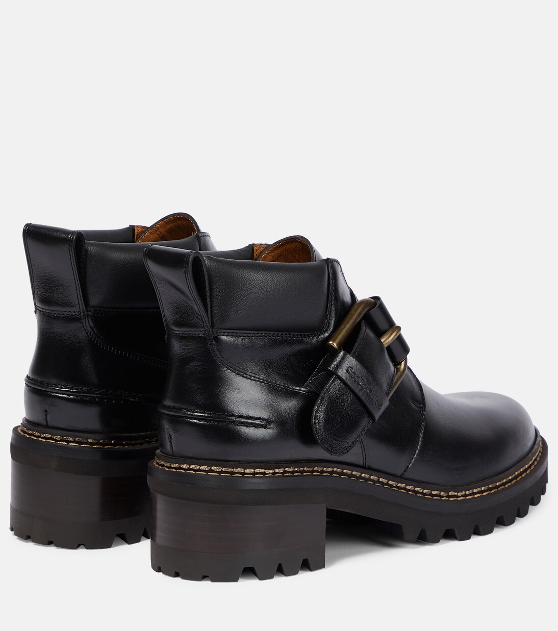 Leather ankle boots in black See By Chloe Mytheresa