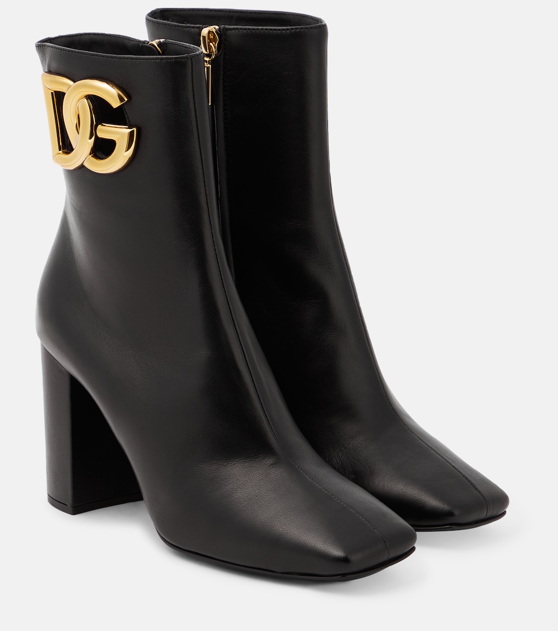 Jackie embellished leather ankle boots in black Dolce Gabbana Mytheresa