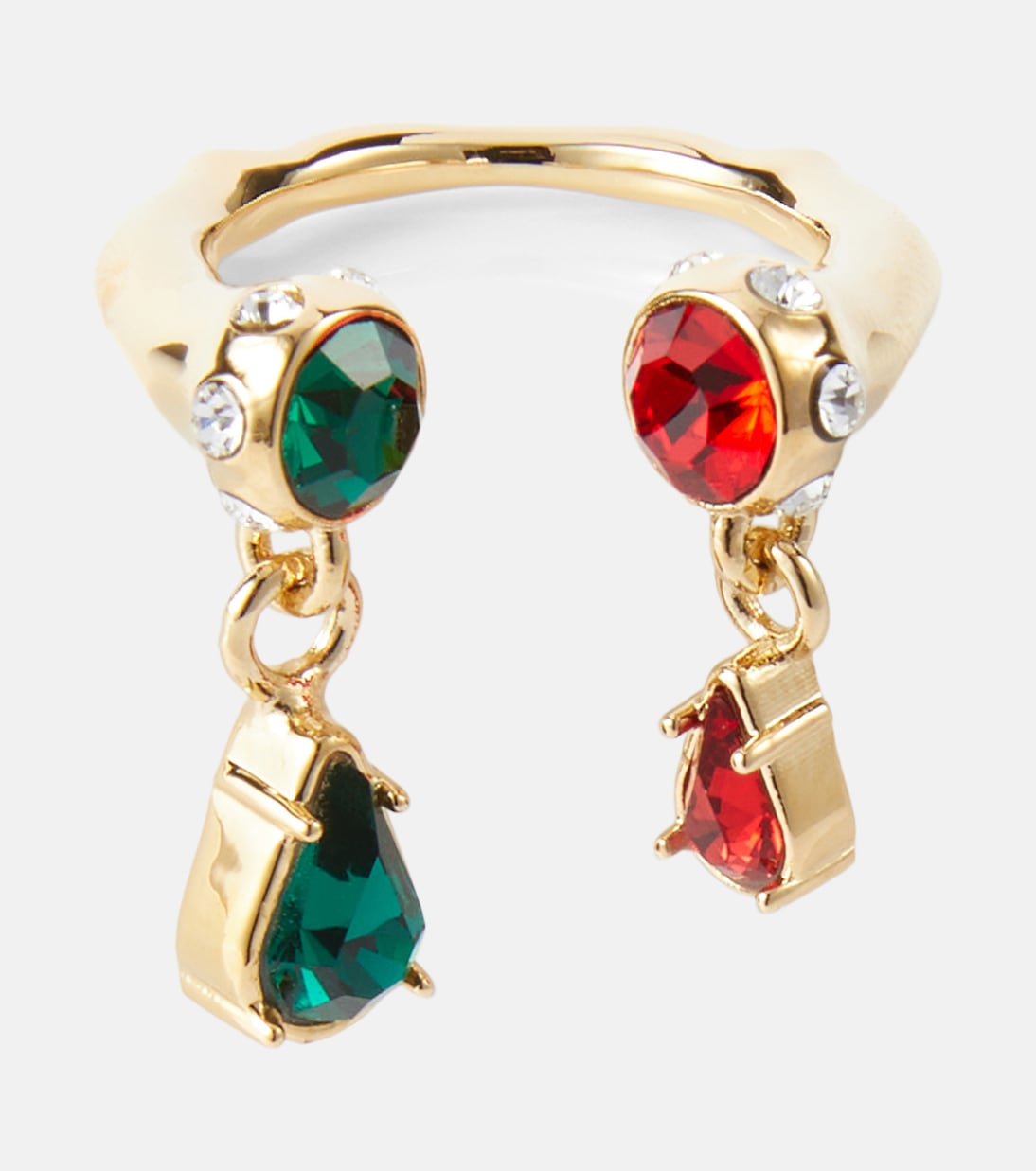 Crystal-embellished drop ring | Rabanne