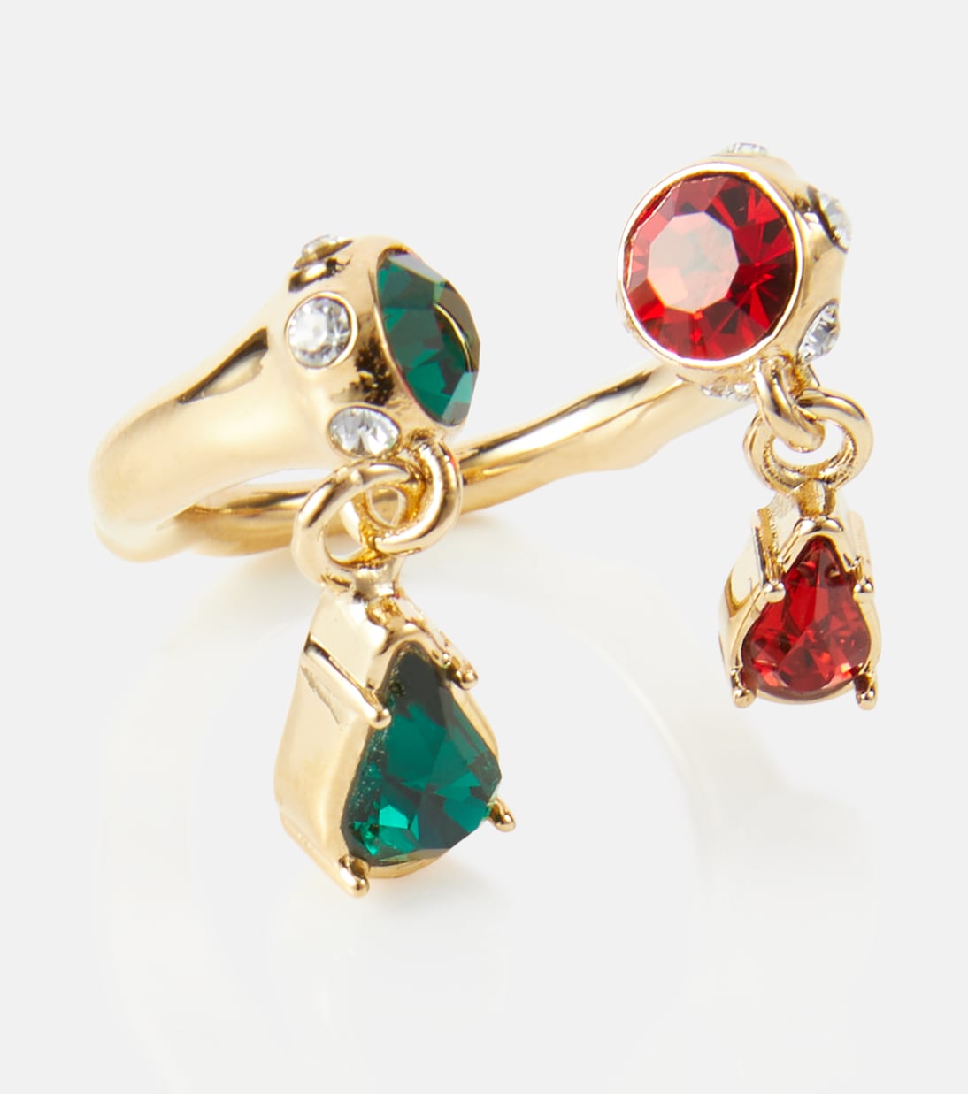 Crystal-embellished drop ring | Rabanne