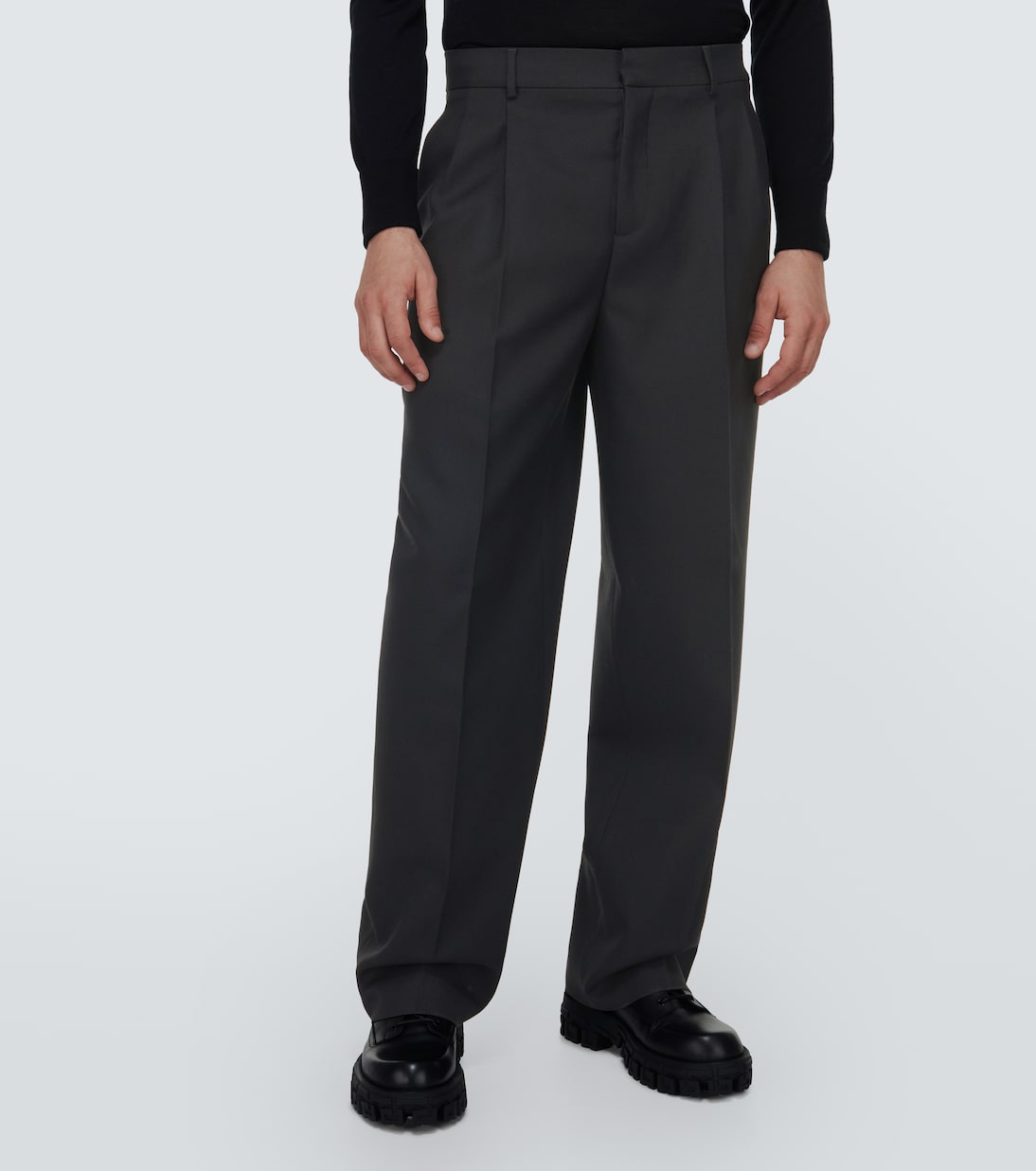 Wool straight pants | Versace