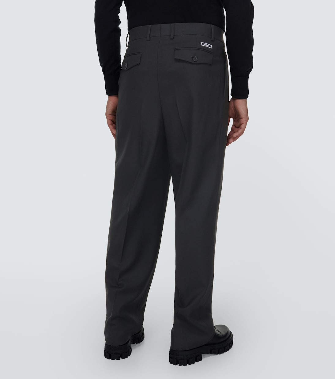 Wool straight pants | Versace