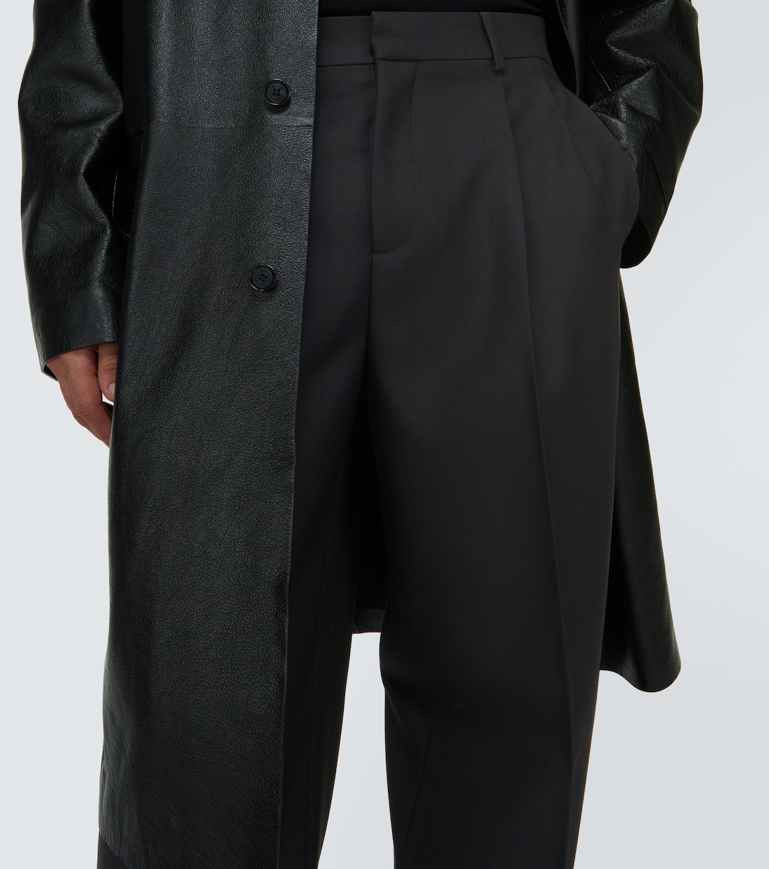 Wool straight pants | Versace