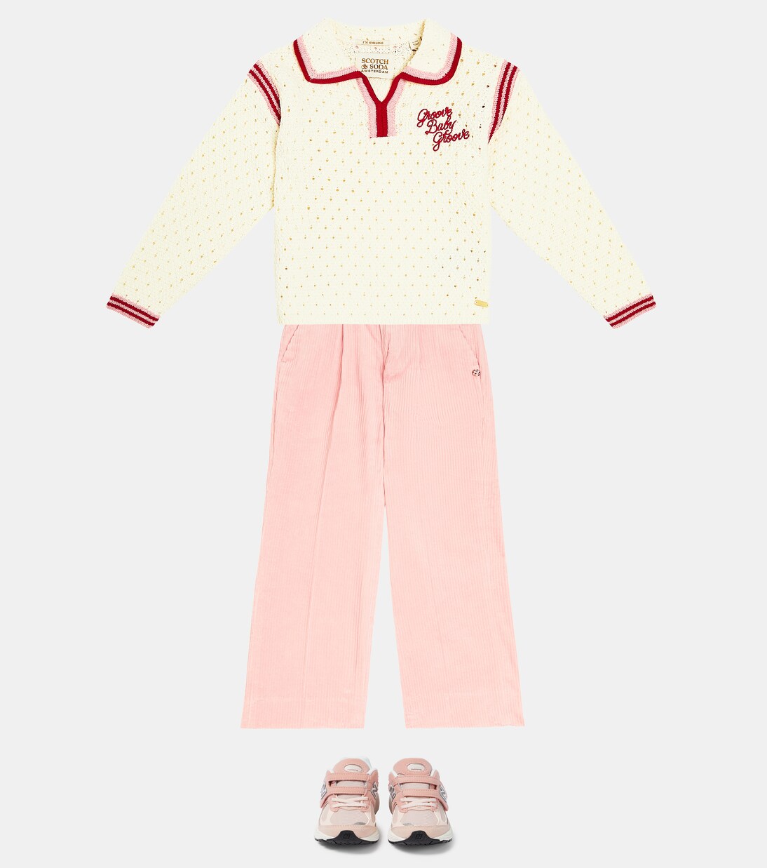 Weite High-Rise-Hose aus Cord | Scotch & Soda Kids