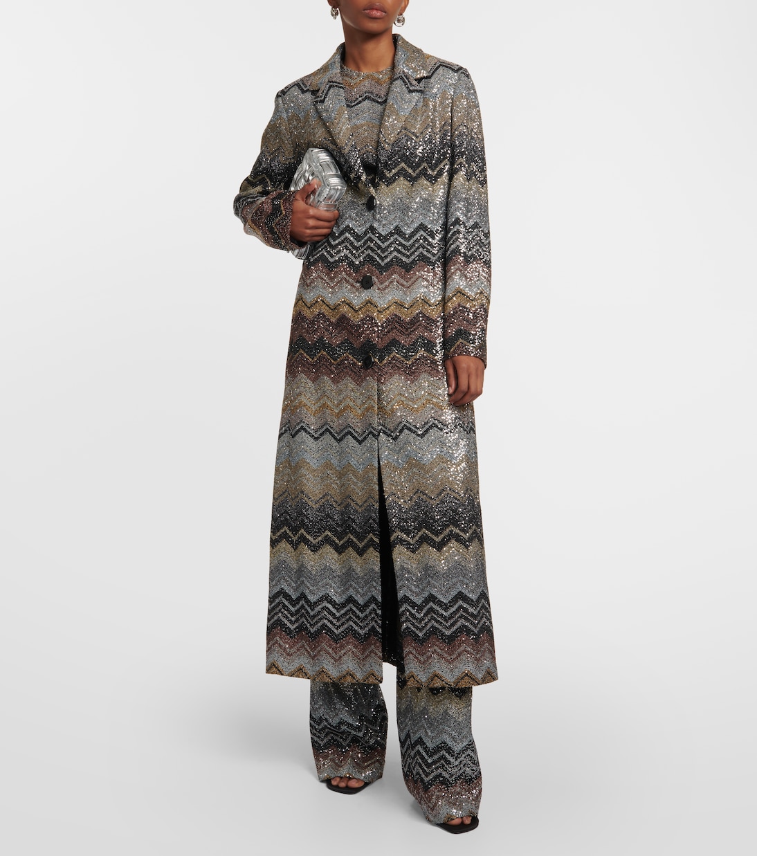 Abrigo de botonadura simple Zig Zag | Missoni
