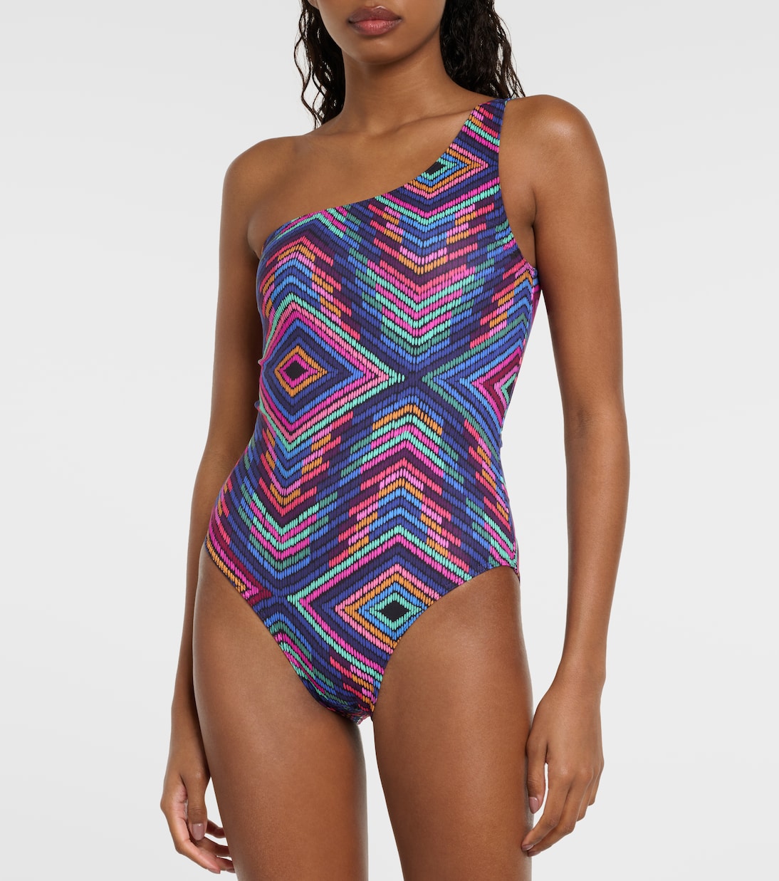 Multicolor one-shoulder swimsuit | Eres