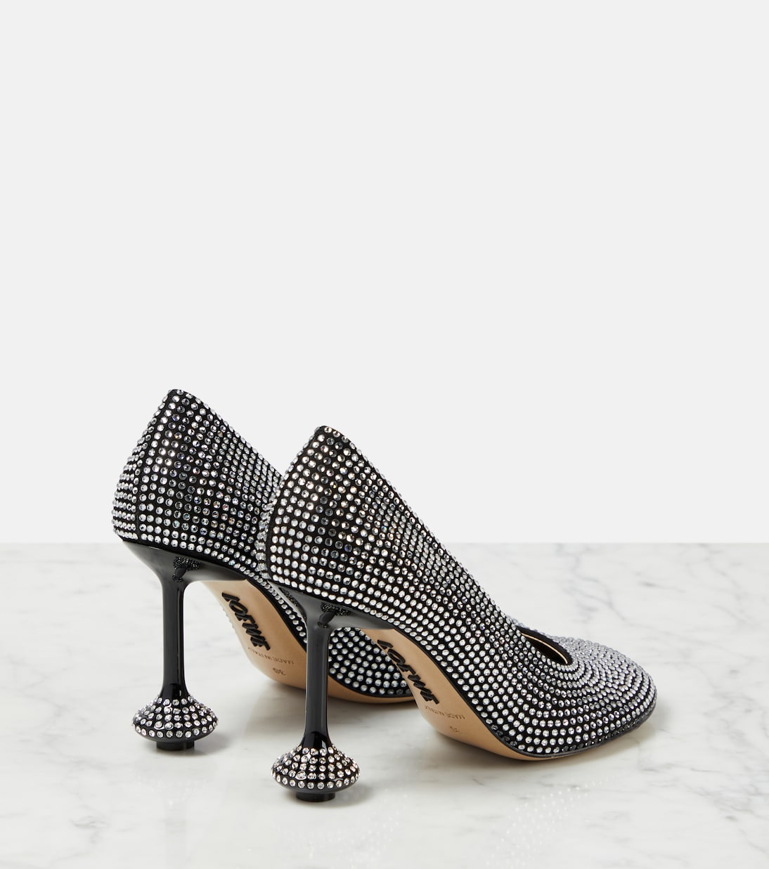 Pumps Toy aus Veloursleder mit Kristallen | Loewe