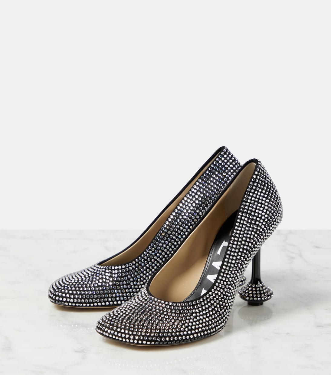 Pumps Toy aus Veloursleder mit Kristallen | Loewe