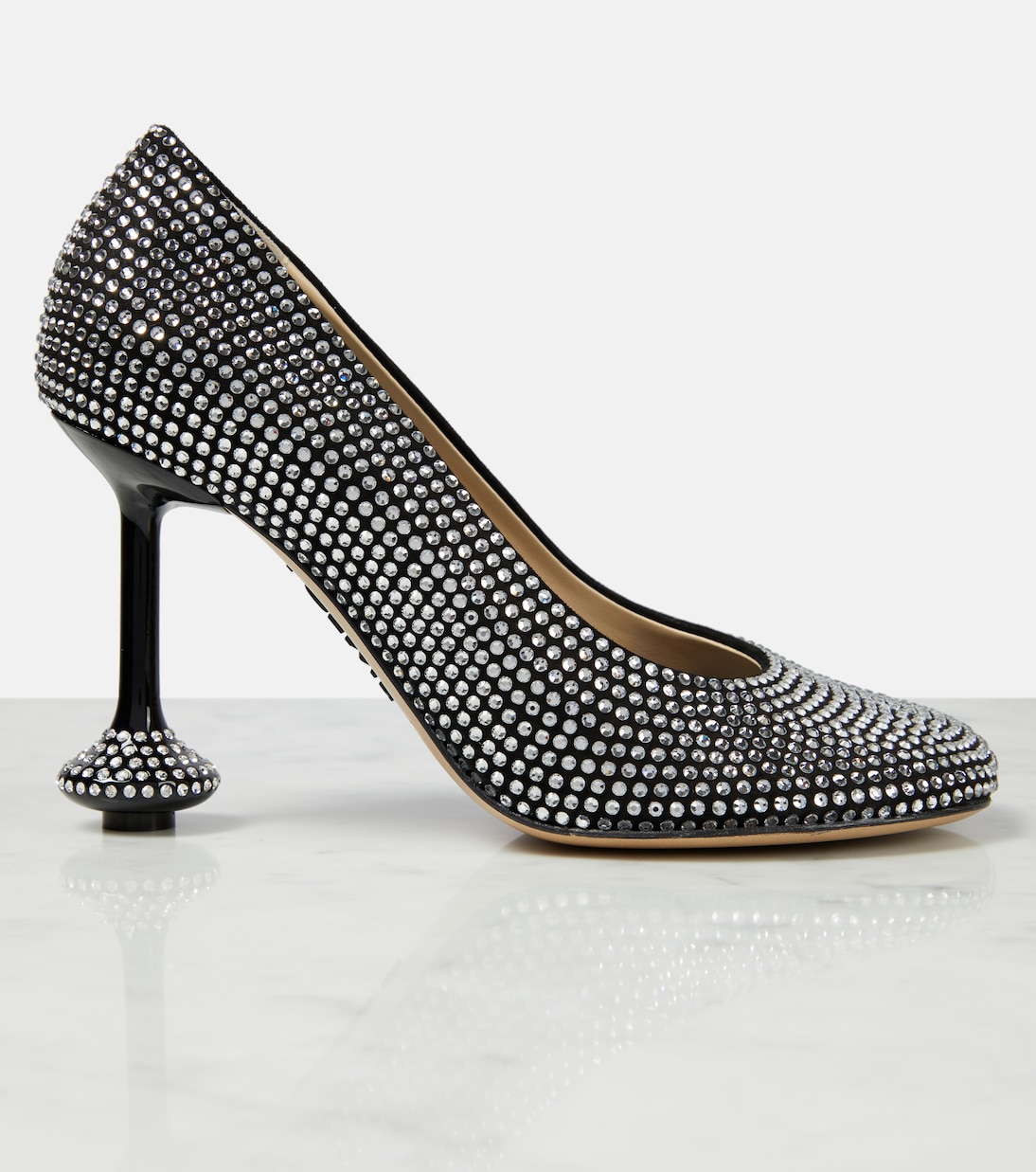 Pumps Toy aus Veloursleder mit Kristallen | Loewe