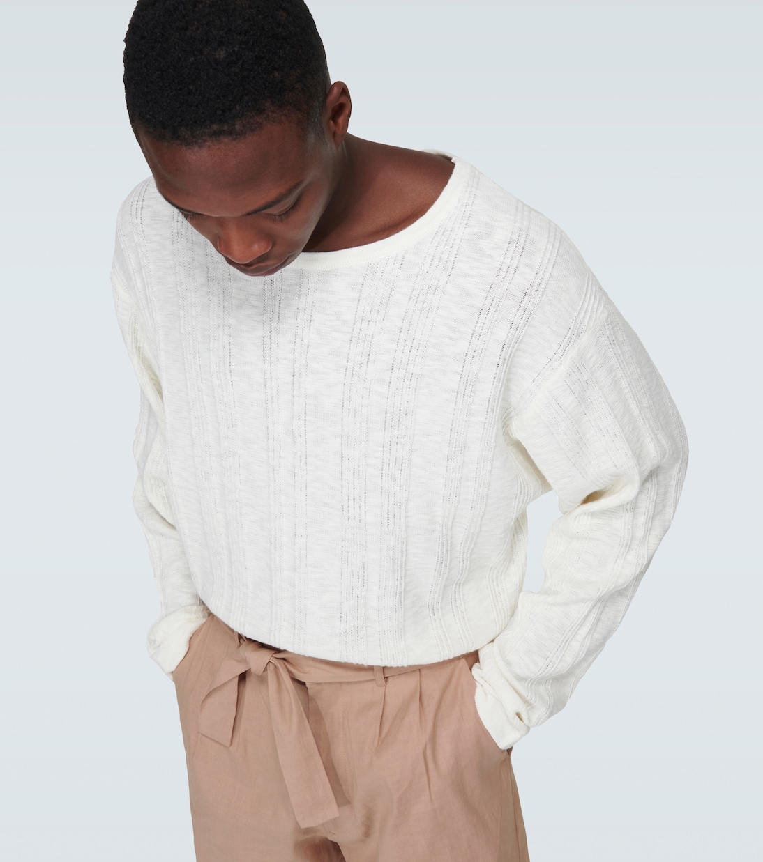 T-shirt in cotone e lino | Commas