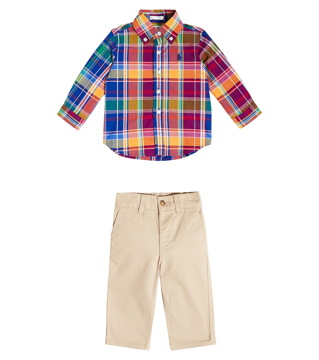 Baby cotton shirt and pants set | Polo Ralph Lauren Kids