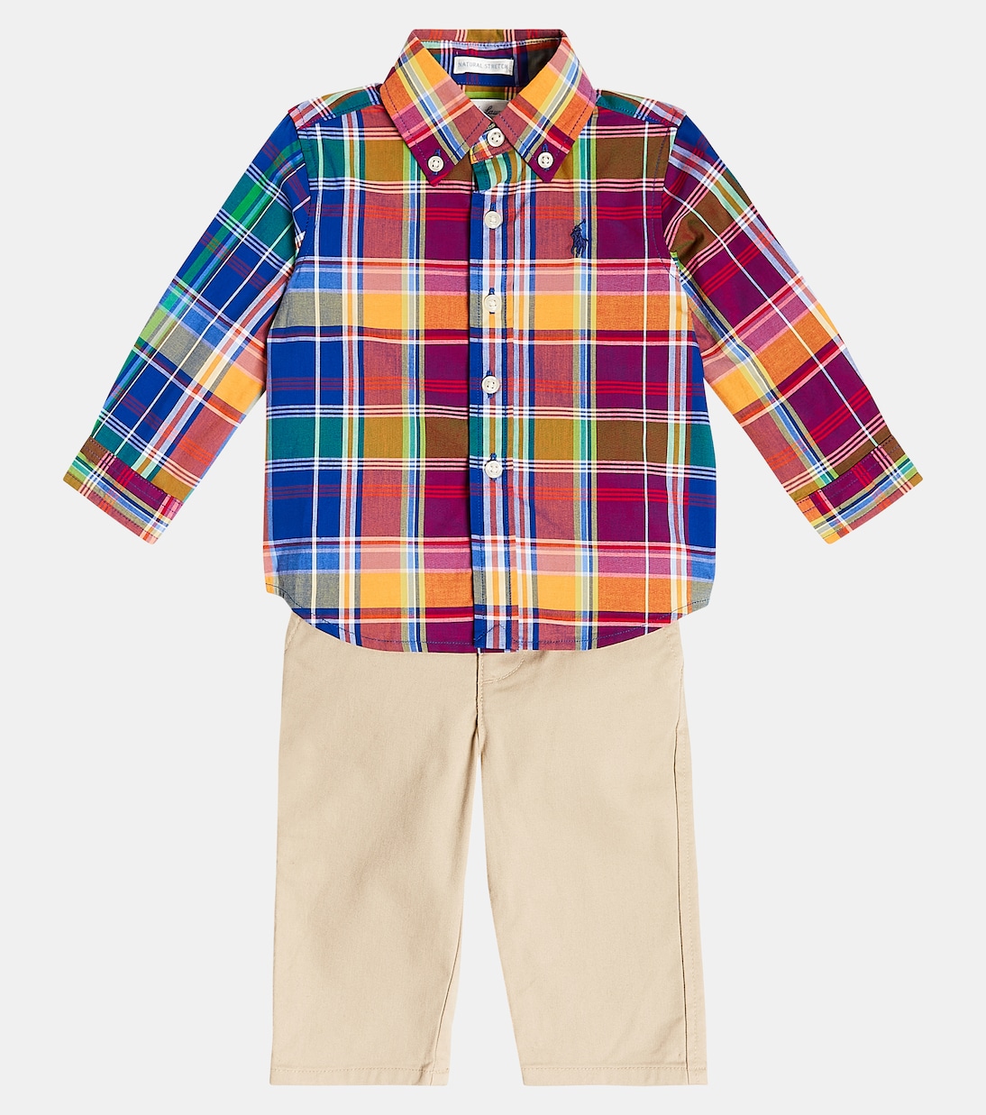 Baby cotton shirt and pants set | Polo Ralph Lauren Kids