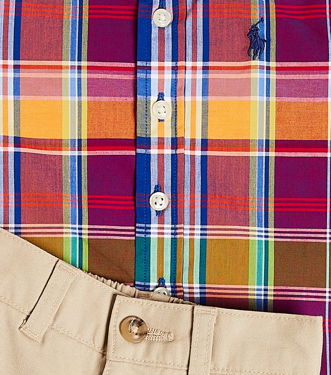 Baby cotton shirt and pants set | Polo Ralph Lauren Kids