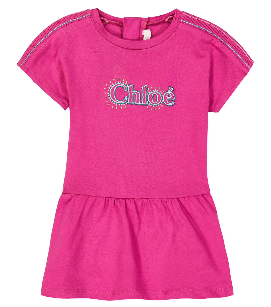 Baby logo cotton jersey dress | Chloé Kids