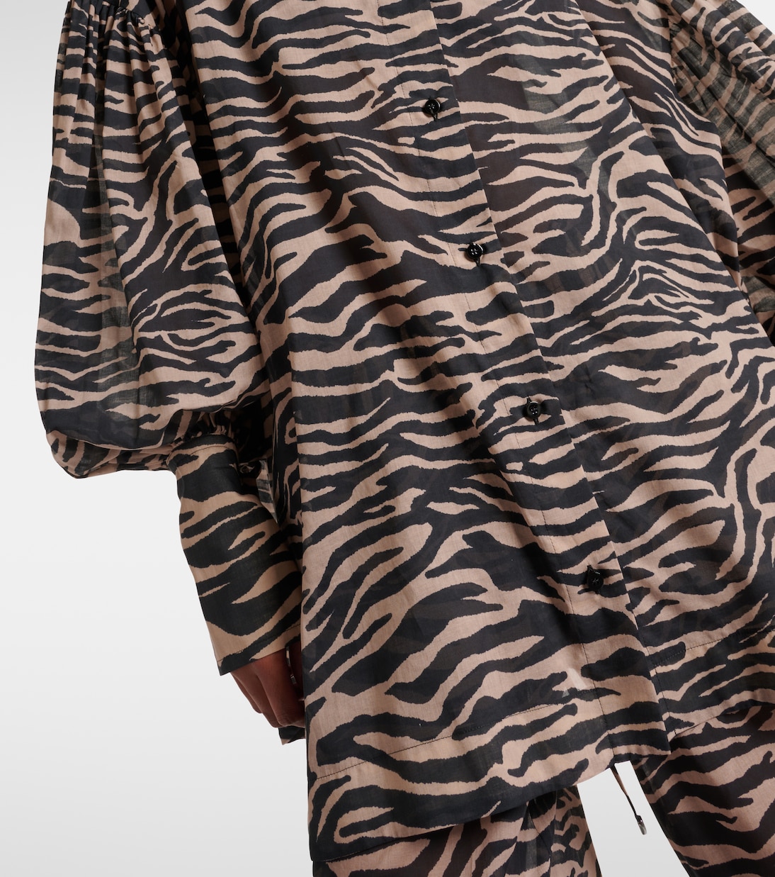 Camisa oversized con mangas abullonadas | The Attico