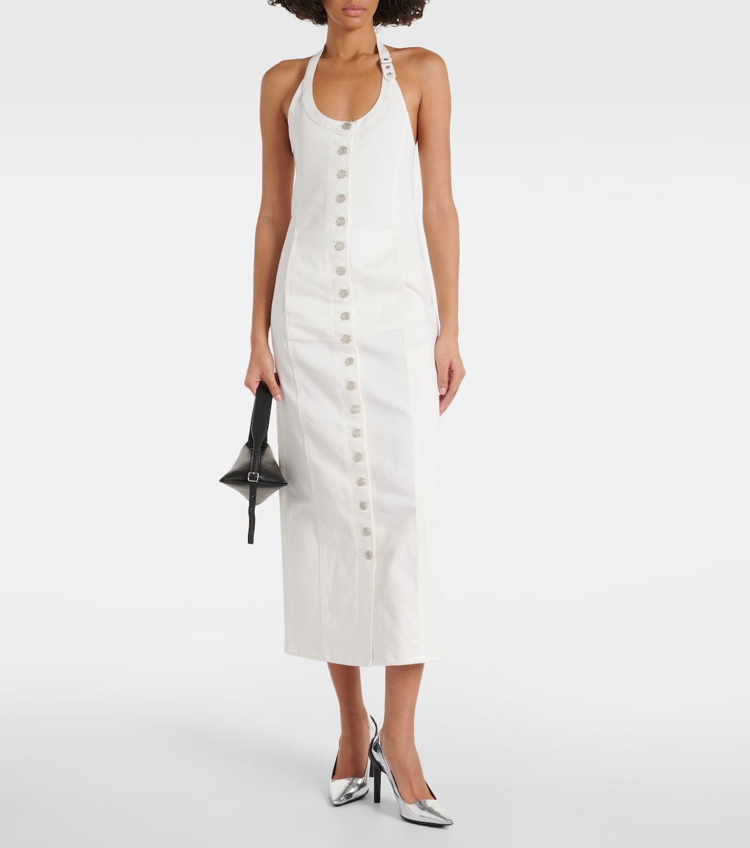 Vestido midi Multiflex de denim | Courrèges