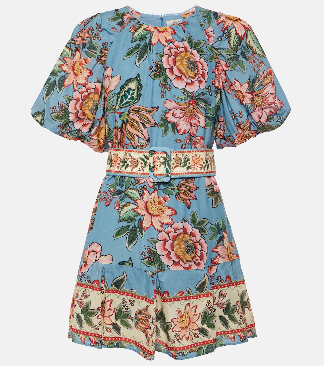 Floral cotton-blend minidress | Farm Rio