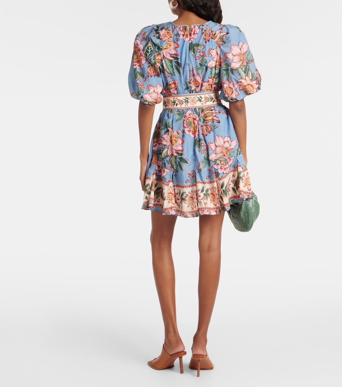 Floral cotton-blend minidress | Farm Rio