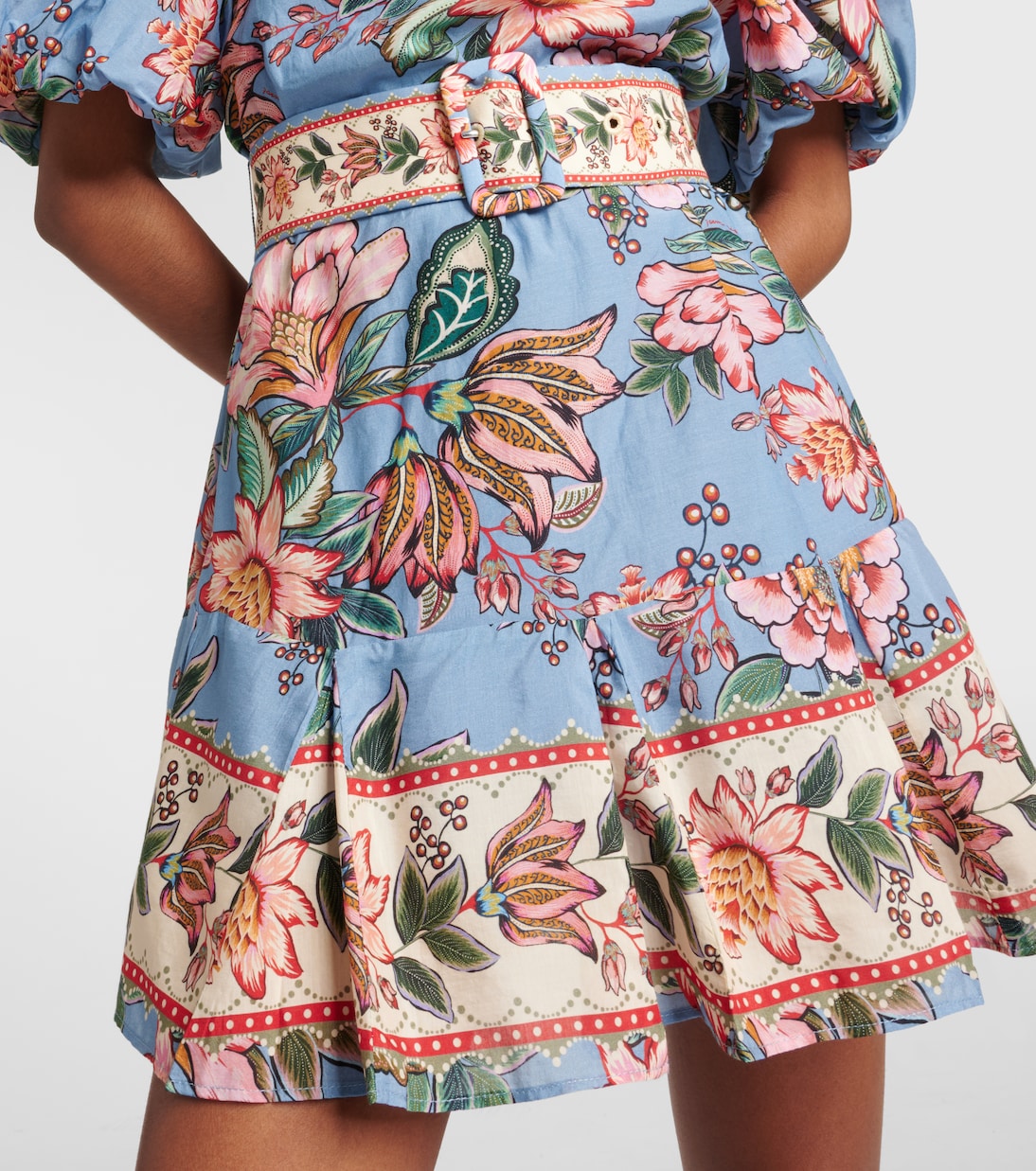 Floral cotton-blend minidress | Farm Rio