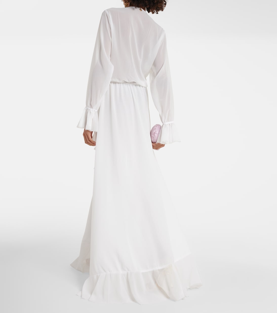 Vestido Largo Plisado con Detalles de Campana Bananhot