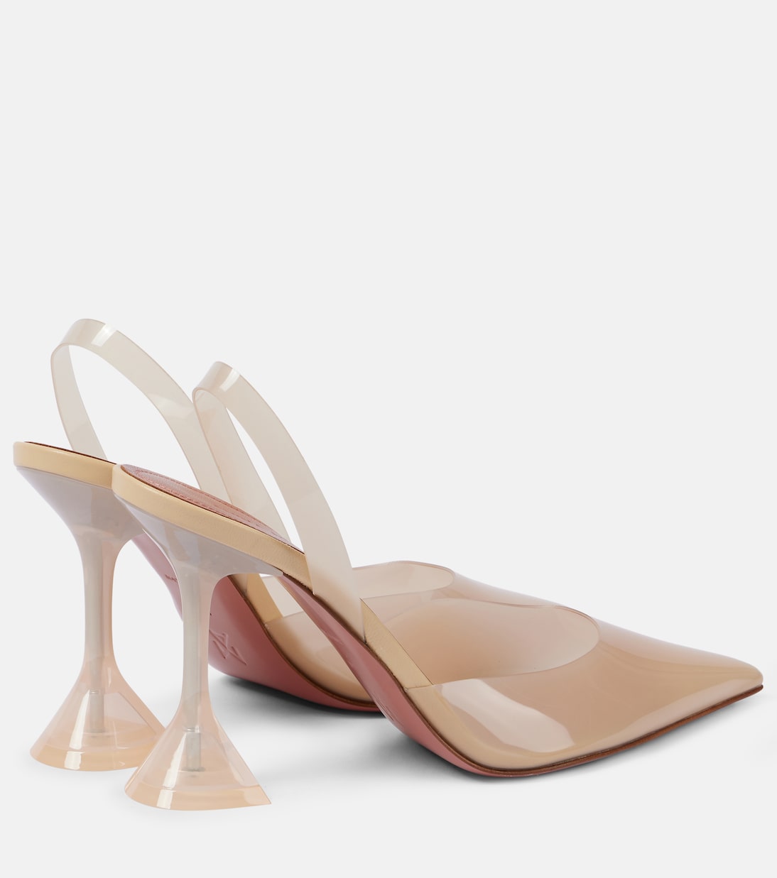 Pumps slingback Holli Glass 95 in PVC | Amina Muaddi