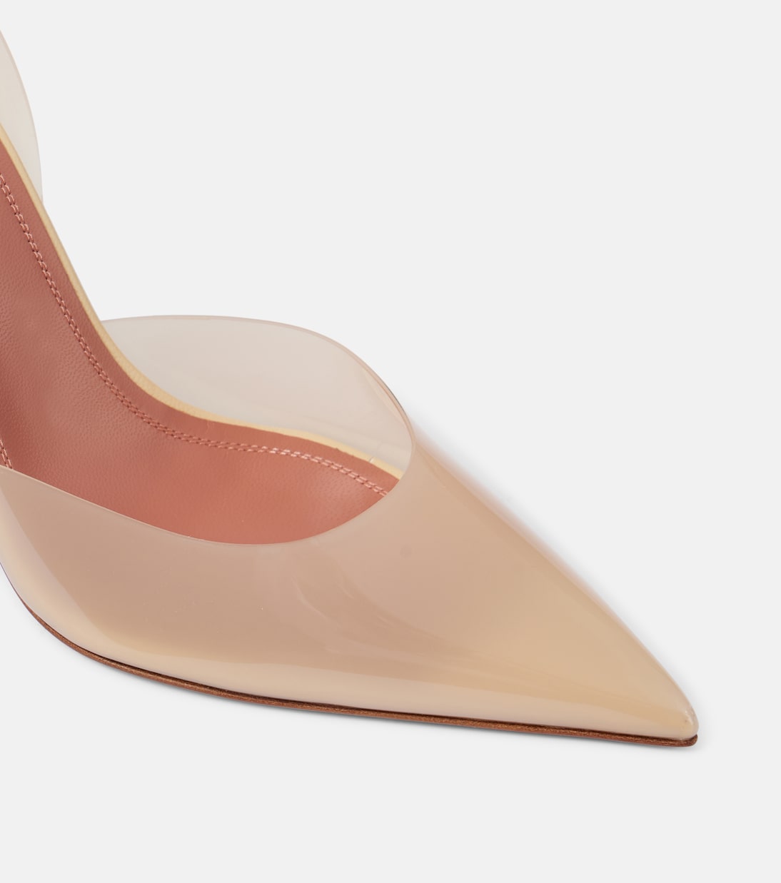 Pumps slingback Holli Glass 95 in PVC | Amina Muaddi