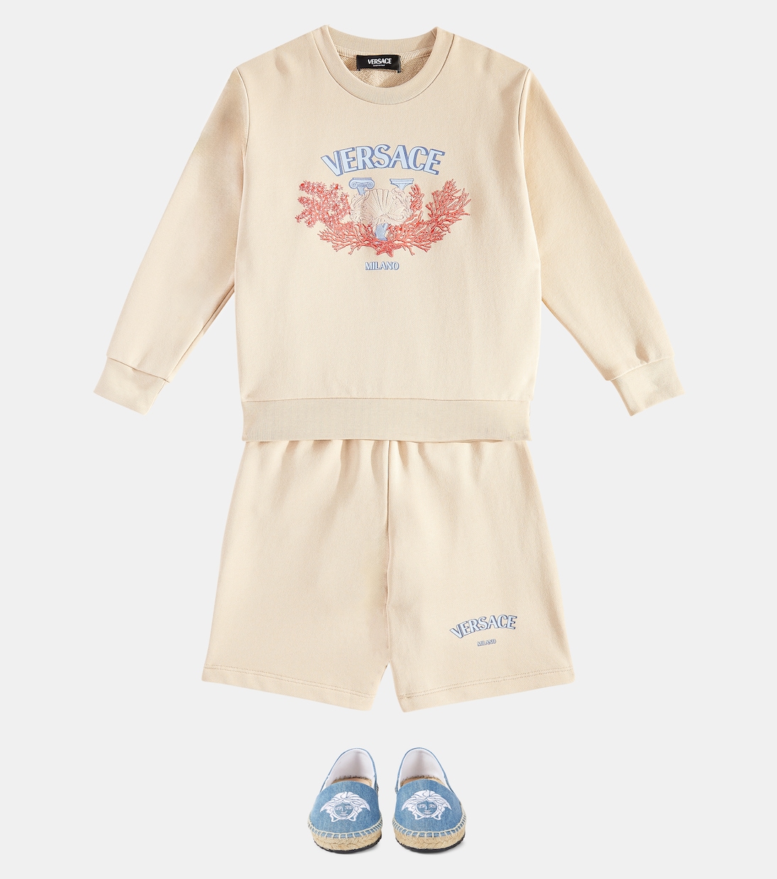 Shorts Barocco de jersey de algodón | Versace Kids