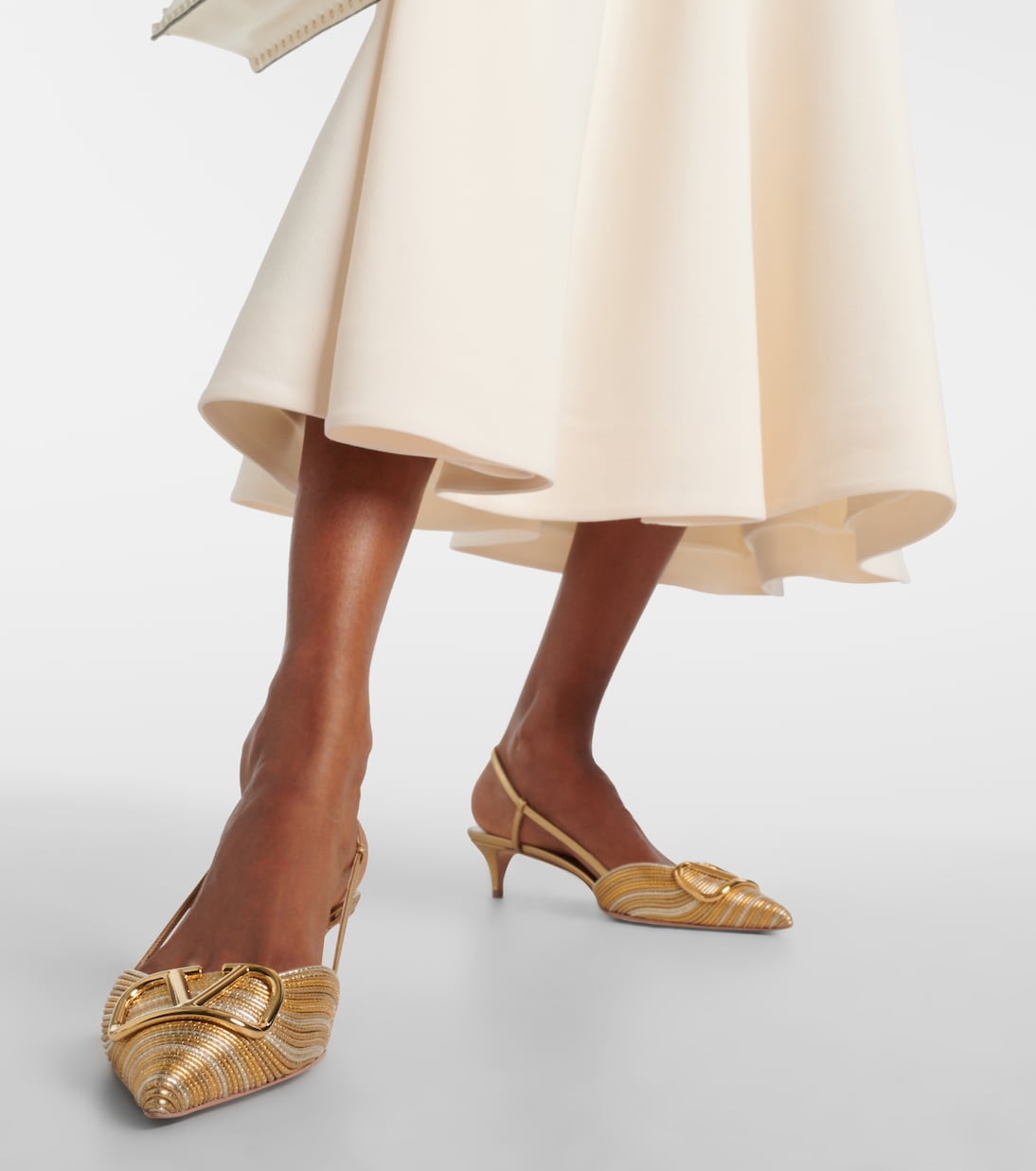 Slingback-Pumps VLogo Signature 40 aus Leder | Valentino Garavani