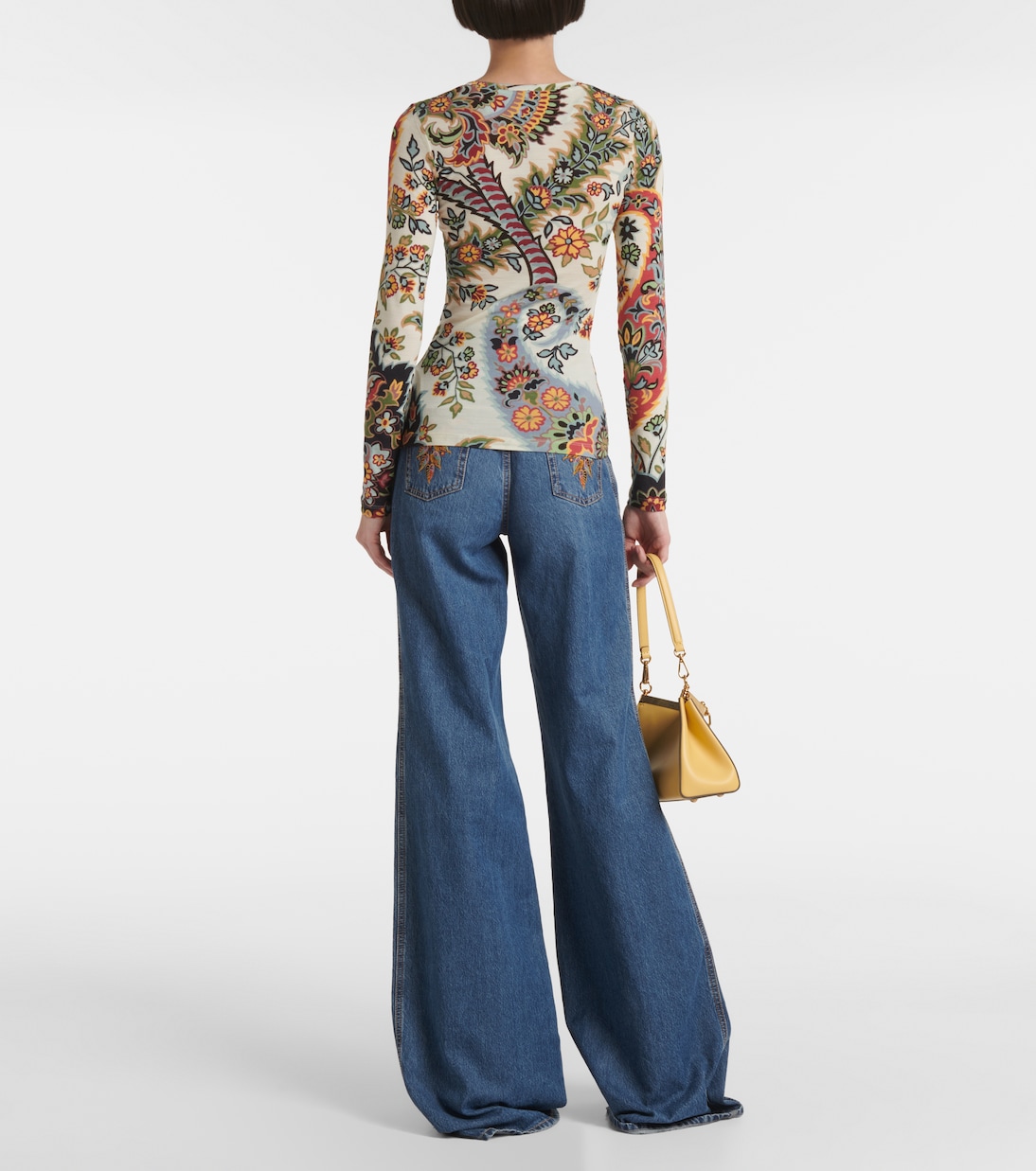 Serafino printed wool-blend T-shirt | Etro