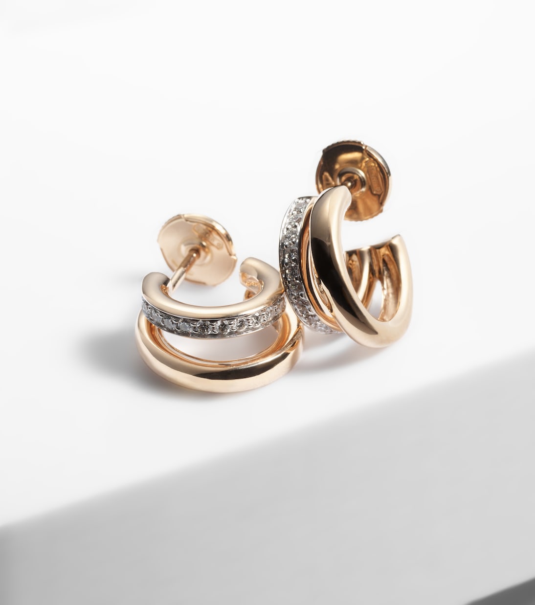 Boucles d'oreilles Together en or rose 18 ct et diamants | Pomellato