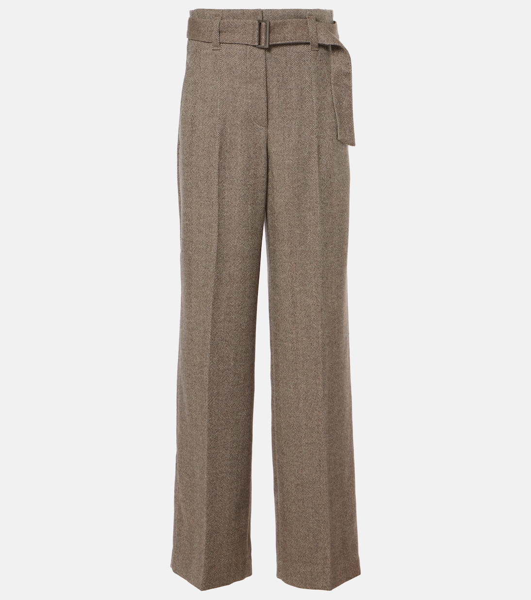 Pantaloni a gamba larga in misto lana | Brunello Cucinelli