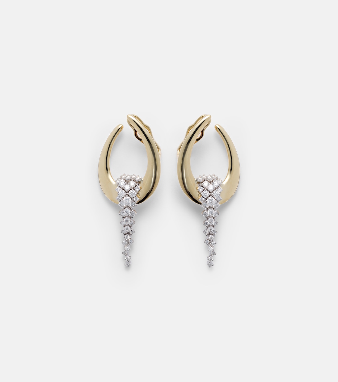 Orecchini Golden Strada in oro 18kt con diamanti | Yeprem