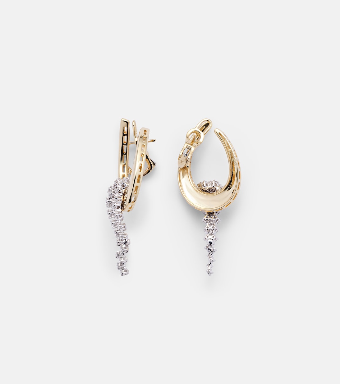 Orecchini Golden Strada in oro 18kt con diamanti | Yeprem