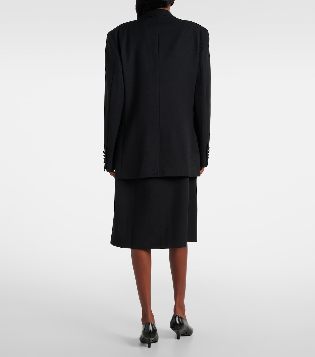 Blazer doppiopetto in lana con paillettes | Jacques Wei