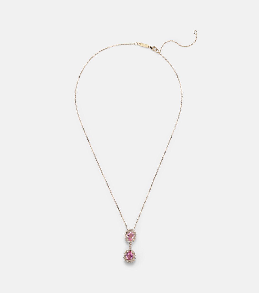 Collana giovanile in oro 18kt con diamanti e zaffiro, design esclusivo Suzanne Kalan