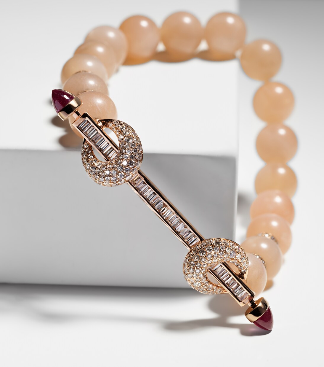 Bracciale in oro rosa 18kt ANANYA Chakra con pietre preziose per giovani trendy