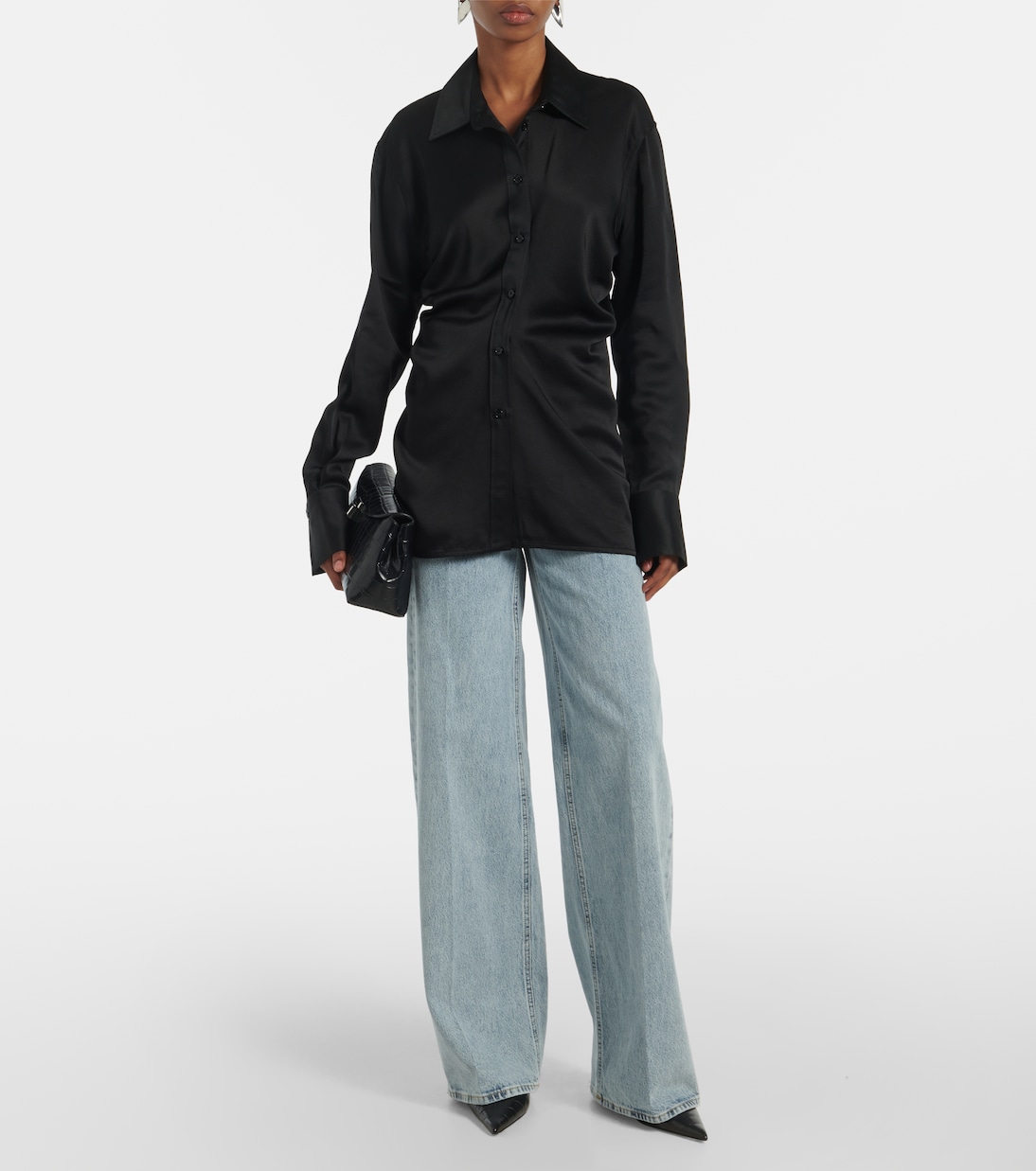 Chemise Slouch en satin | Toteme