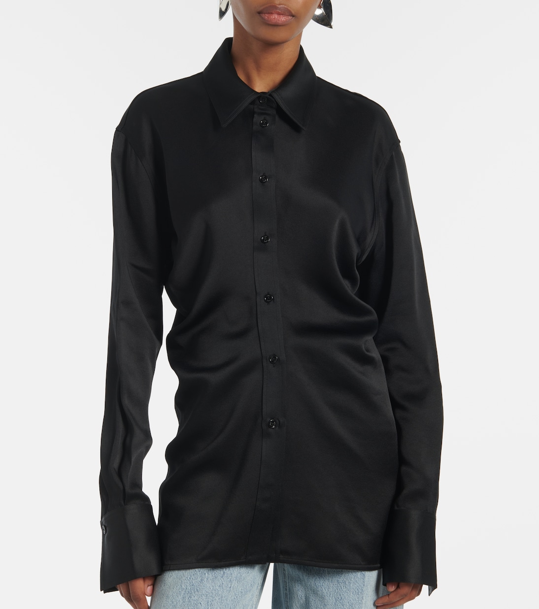 Chemise Slouch en satin | Toteme