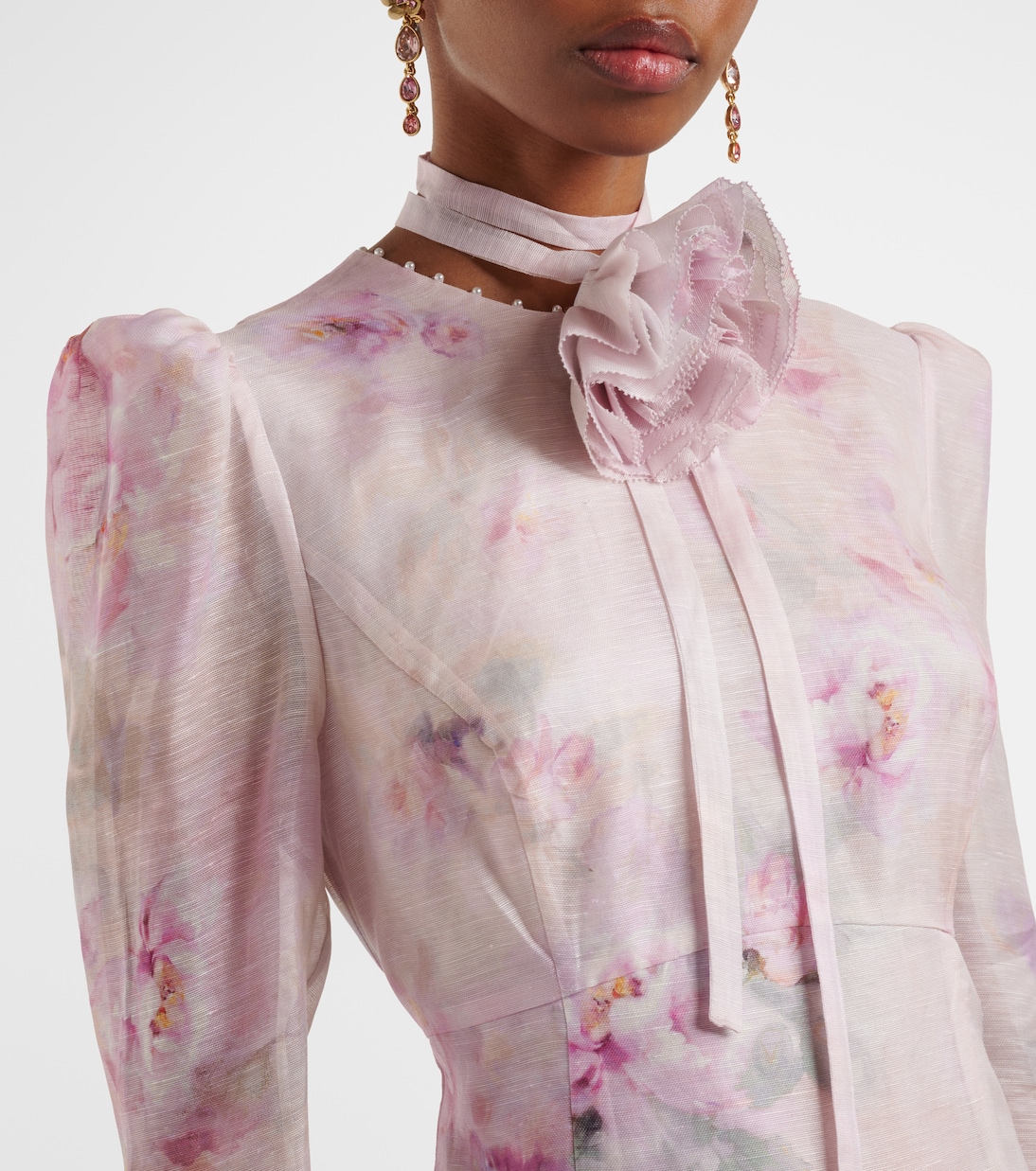Abito midi Crush in lino e seta | Zimmermann