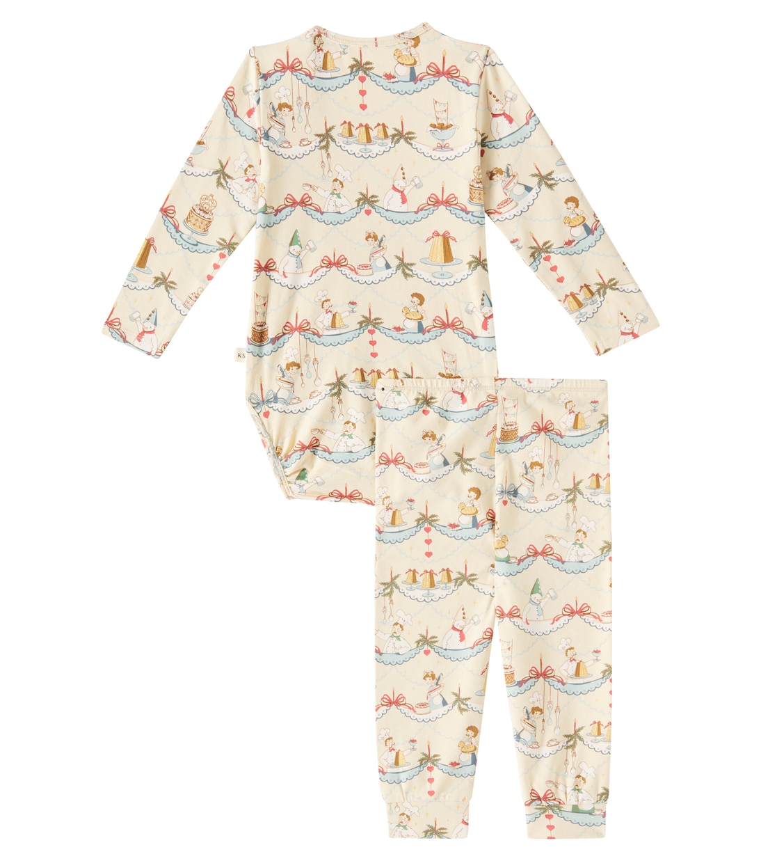 Baby cotton-blend bodysuit and sweatpants set | Konges Sløjd