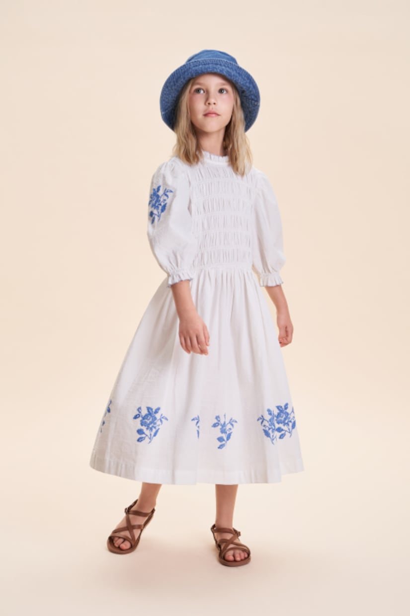 Besticktes Kleid Emmanuelle aus Baumwolle | C'era Una Volta