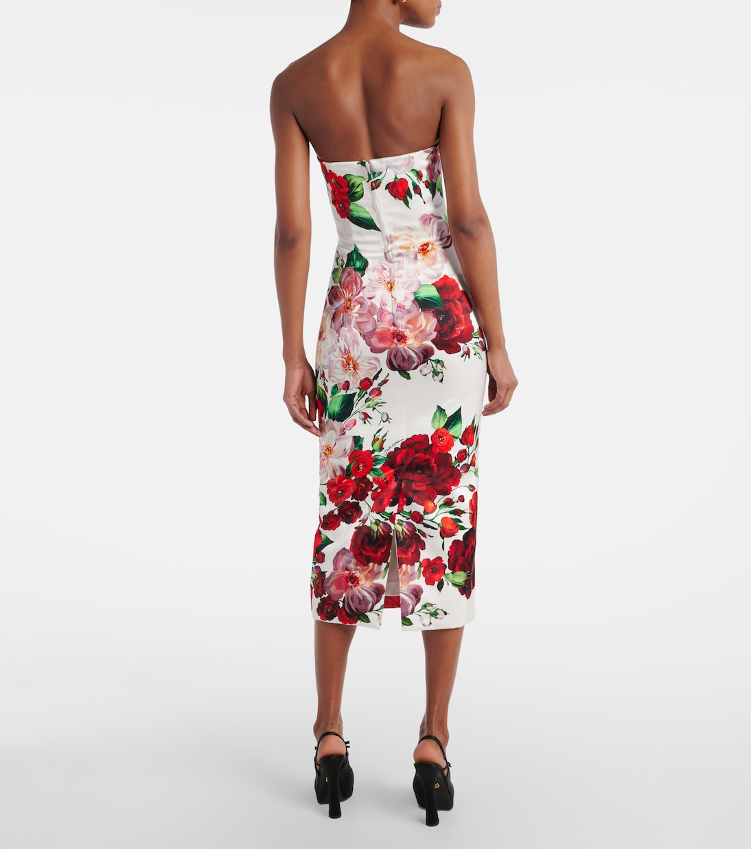 Robe midi à fleurs | Dolce&Gabbana