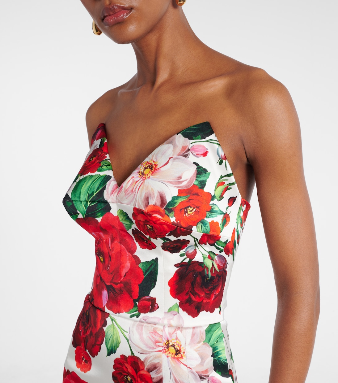 Robe midi à fleurs | Dolce&Gabbana