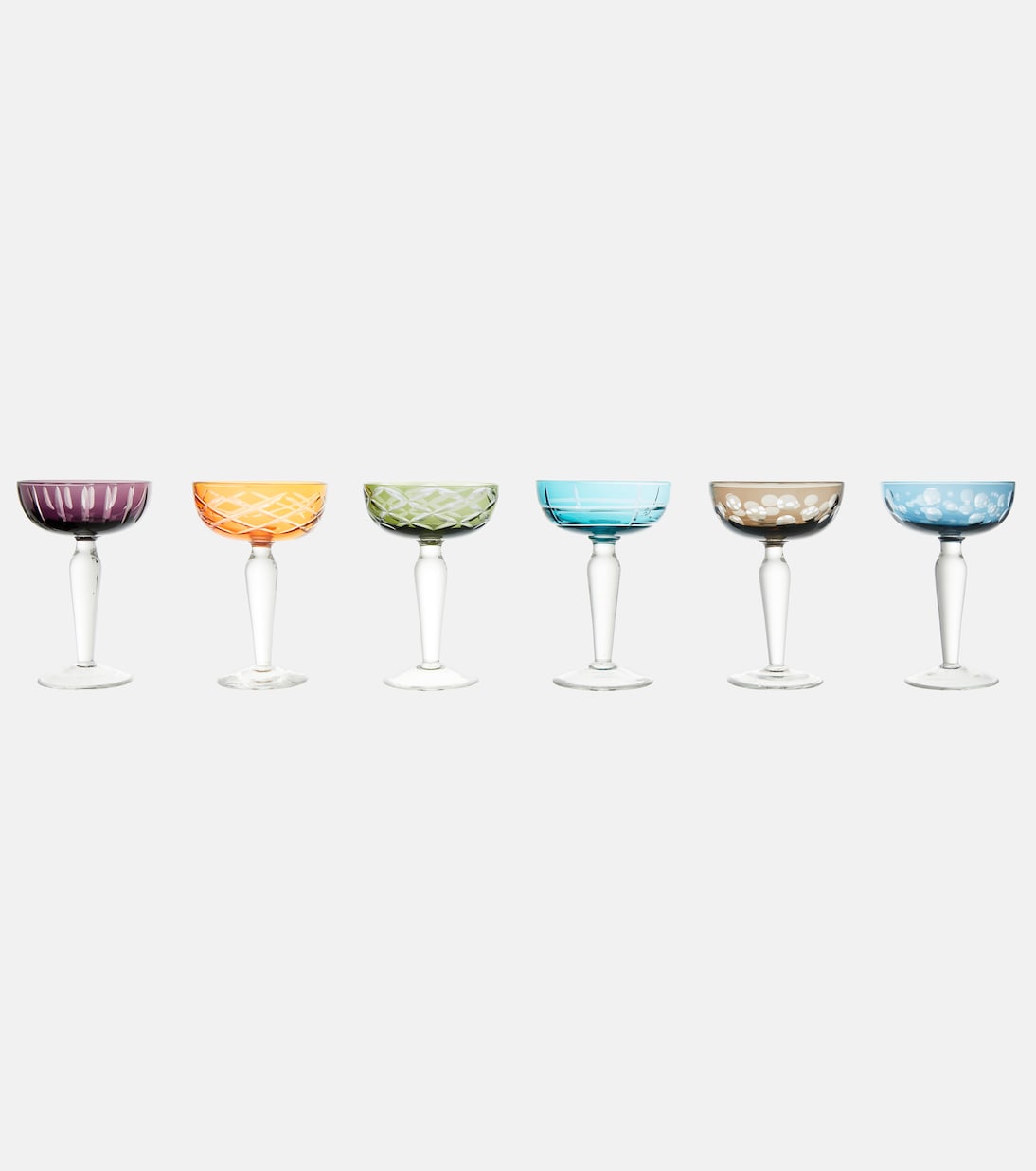 Cuttings set of 6 champagne coupe glasses | Polspotten