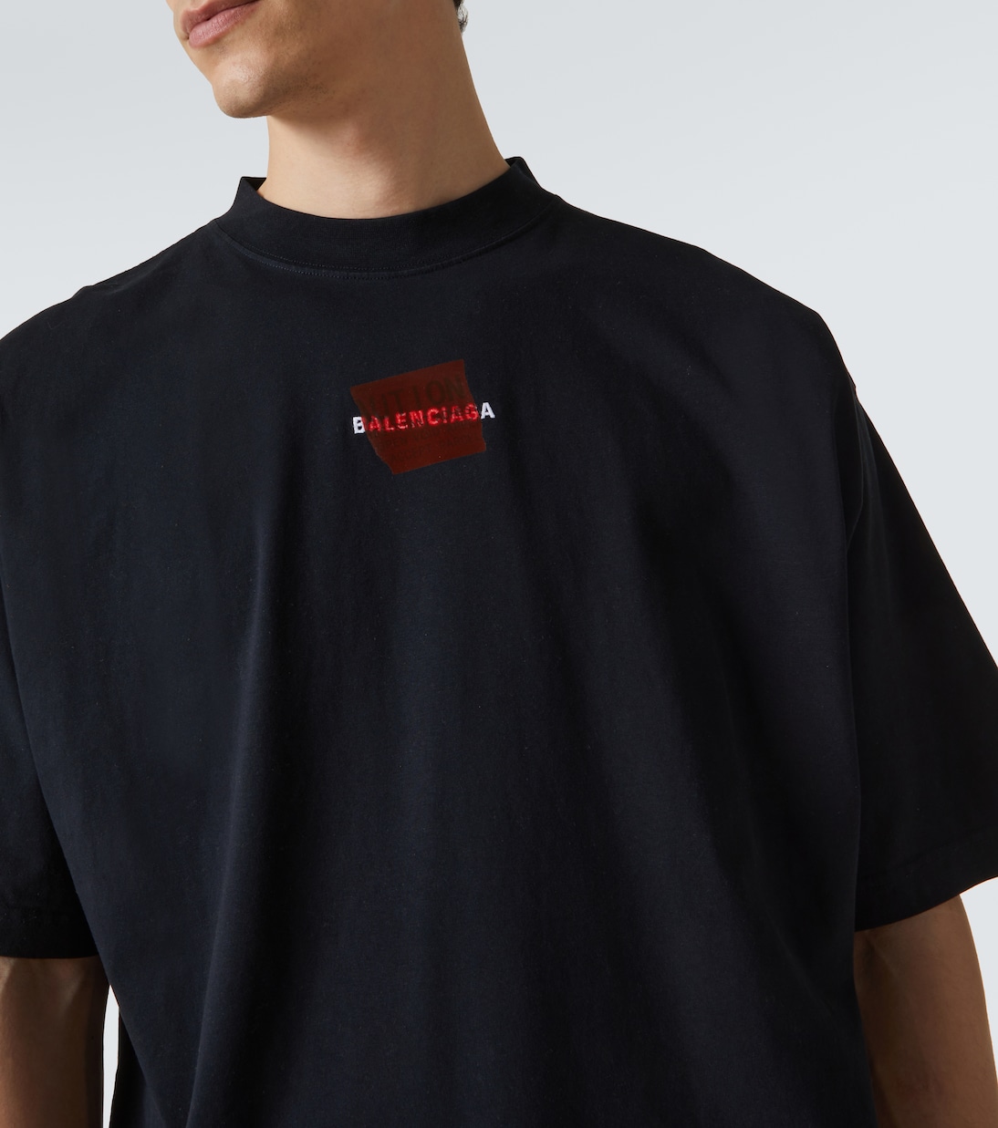 Camiseta en jersey de algodón con logo | Balenciaga