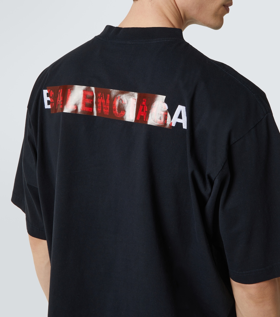 Camiseta en jersey de algodón con logo | Balenciaga
