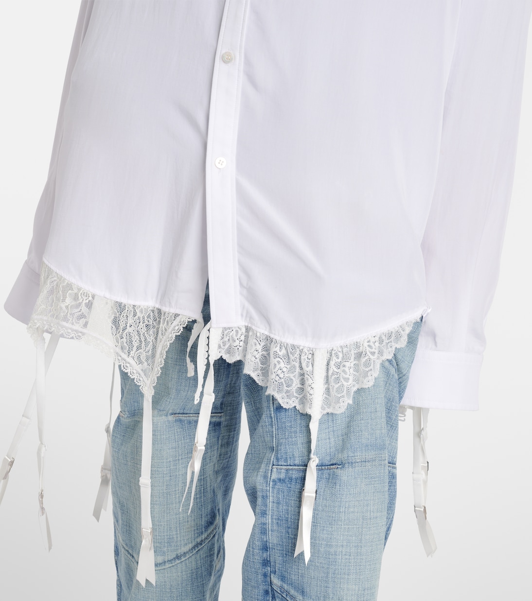 Oversize-Hemd mit Spitze | Balenciaga
